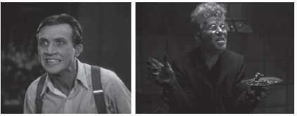 A) El actor Dwight Frye (1899-1943) interpretando a R.M.&nbsp;Renfield en la versi&oacute;n de Dr&aacute;cula de 1931 (Universal Studios) y B)&nbsp;Tom Waits (n. 1949), encarnando el papel de Renfield en la versi&oacute;n&nbsp;cinematogr&aacute;fica del cl&aacute;sico de Stoker realizada en 1992 (Columbia&nbsp;Pictures).