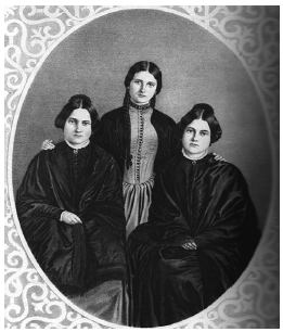 De izquierda a derecha, Leah,&nbsp;Kate y Margaret Fox, las c&eacute;lebres hermanas&nbsp;estadounidenses cuyo relato,&nbsp;que reconocer&iacute;an como falso en 1888,&nbsp;desat&oacute; la fiebre del espiritismo en medio&nbsp;mundo (fuente desconocida).